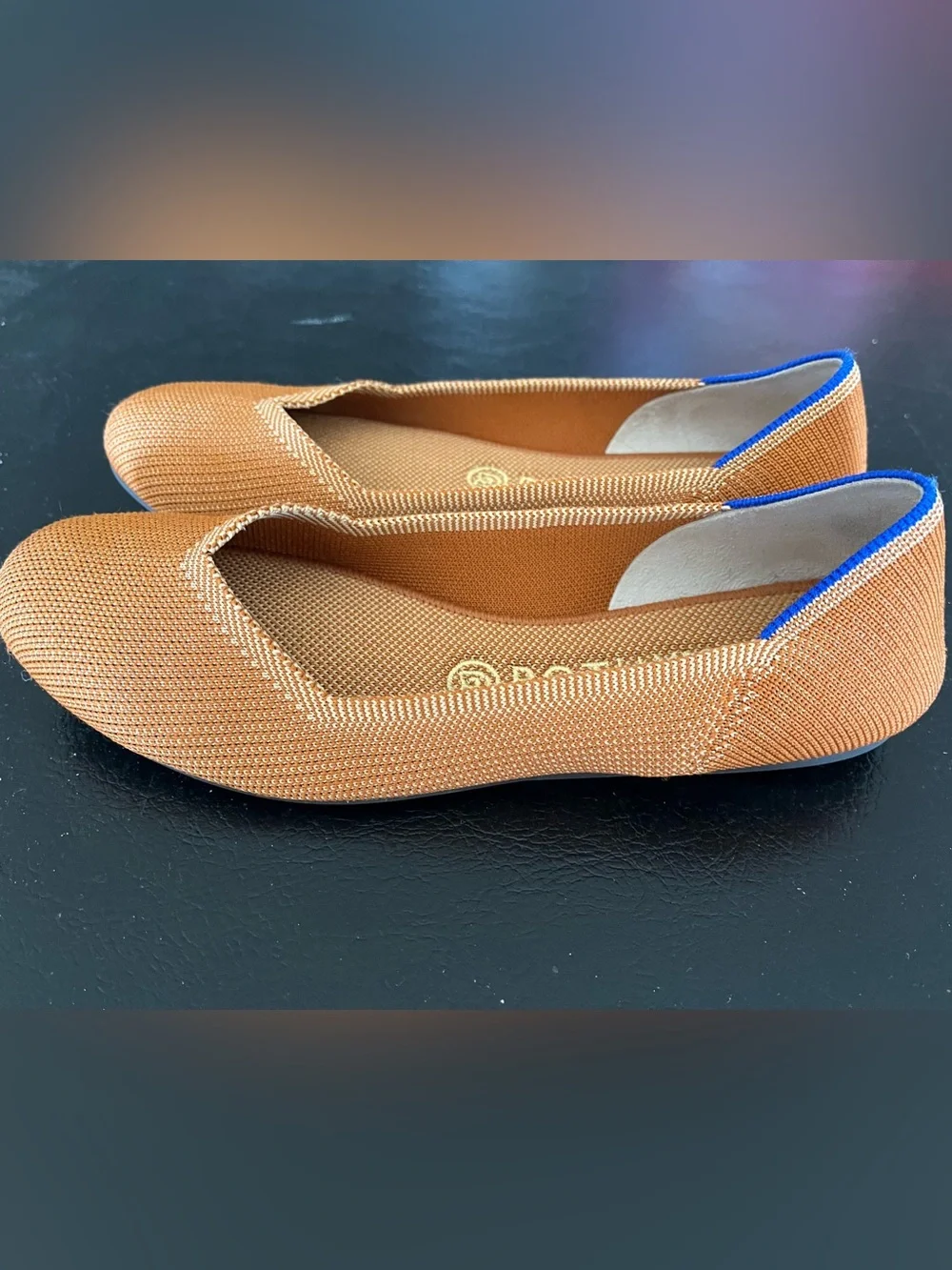 Rothy's Rust Flats with Blue Accent - Picture 2 of 5